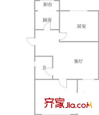 常青园户型图户型图 2室1厅1卫1厨
