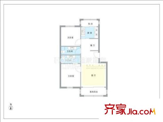天通苑北二區(qū) 2室 戶型圖