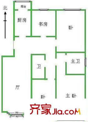 曙光花园望塔园户型图户型图 4室1厅2卫1厨
