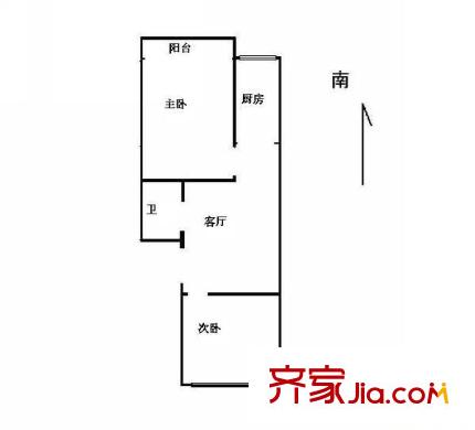 安宁里小区 2室 户型图