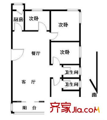 西局欣园户型图户型图 4室2厅2卫1厨