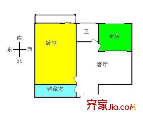 农林科学院户型图户型图 1室1厅1卫1厨