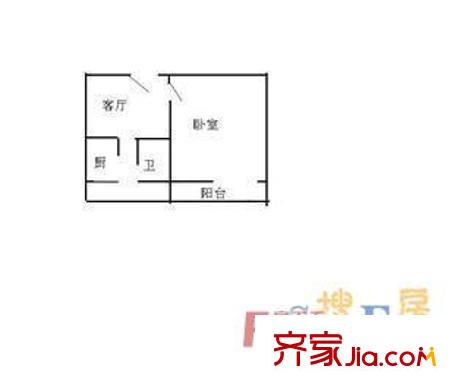 农林科学院户型图户型图 1室1厅1卫1厨