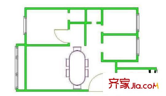 吕营嘉园户型图户型图 3室2厅2卫1厨
