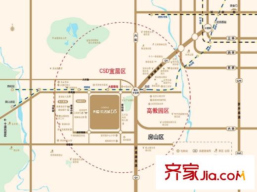 天恒乐活城交通图