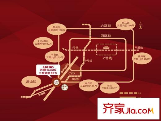 天恒乐活城交通图