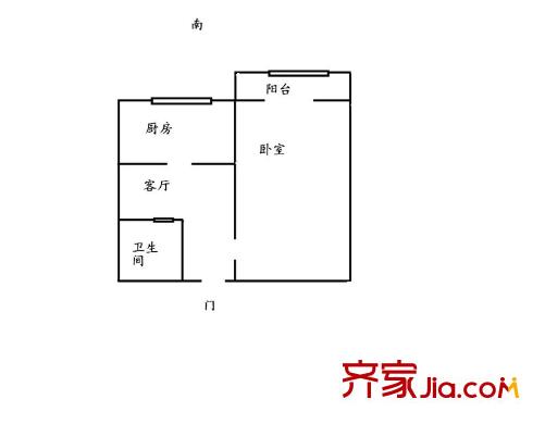 望园西里户型图户型图 1室1厅1卫1厨