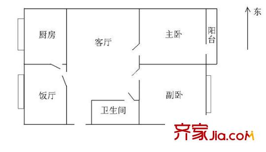 南環(huán)里戶型圖戶型圖 2室2廳1衛(wèi)1廚