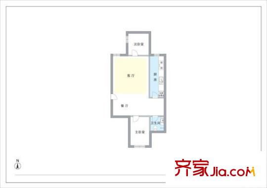 润生园户型图户型图 2室1厅1卫1厨