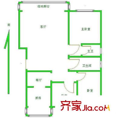 天通中苑戶(hù)型圖戶(hù)型圖 3室1廳2衛(wèi)1廚
