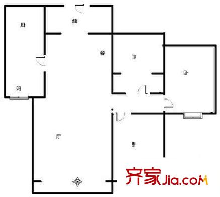 天通中苑戶型圖戶型圖 2室1廳1衛(wèi)1廚