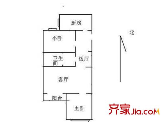 师大北路21号院户型图户型图 2室2厅1卫1厨