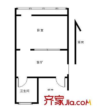 师大北路21号院户型图户型图 1室1厅1卫1厨