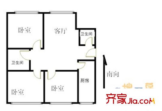 芳馨园户型图3室 户型图 3室2厅2卫1厨