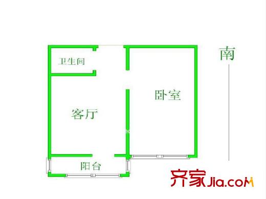 芳馨园户型图户型图 1室1厅1卫1厨