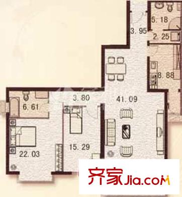 浩鸿园户型图户型图 2室2厅2卫1厨