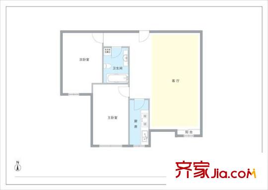 金榜园 2室 户型图