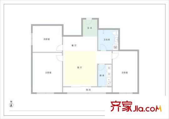 金榜园 3室 户型图