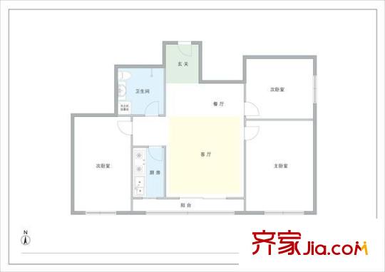 金榜园 3室 户型图