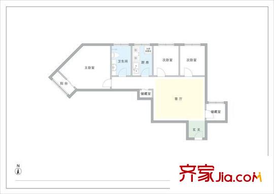 金榜园 3室 户型图