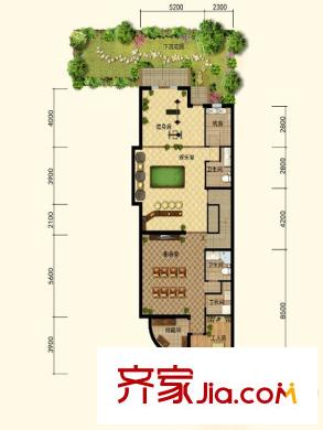 香江別墅II二期Db1地下一層戶型 