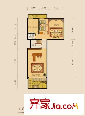 北京御墅D户型地下室 6室3厅5卫2厨