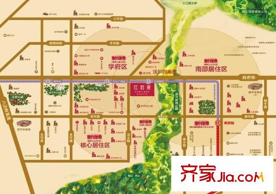 紅石座交通區(qū)位圖