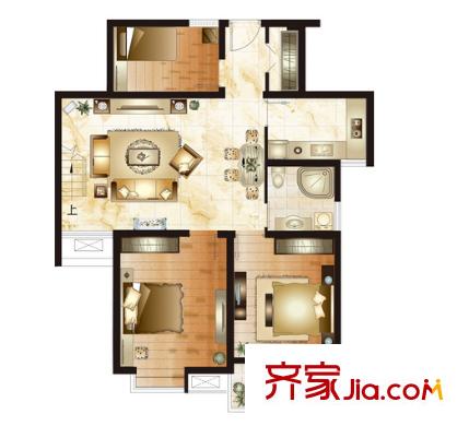 紅墅灣戶型圖3室1廳1 