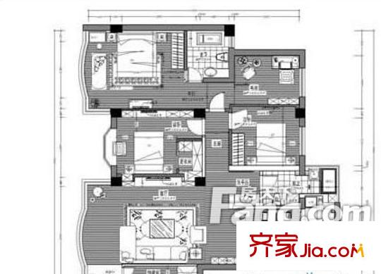 東鷹花園四室一廳兩衛(wèi)