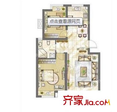和風麗園 2室2廳1衛(wèi)1廚 戶型圖