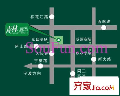 青林嘉園交通圖