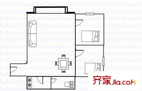 合兴苑 2室 户型图