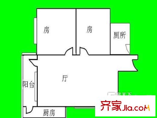 合兴苑户型图2室1厅户型图 2室1厅1卫1厨