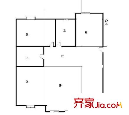 北侖江南人家戶型圖江南人家 3室1廳2衛(wèi)1廚 戶型圖 3室1廳2衛(wèi)1廚