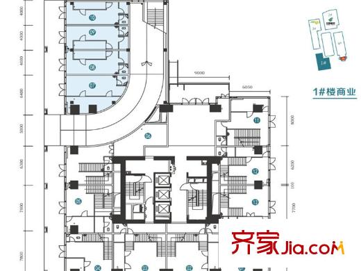 邦华・星际广场1号楼首层商铺平面图