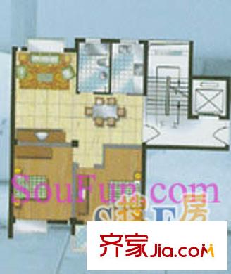 新隆藍天公寓戶型圖2室2廳1衛(wèi)1廚