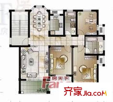 白鷺園小區(qū)戶型圖高塘白露園 戶型圖 3室2廳2衛(wèi)1廚