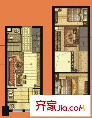 水茂華園小區(qū)戶型圖水茂華園 2室2廳2衛(wèi)1廚 戶型圖 2室2廳2衛(wèi)1廚