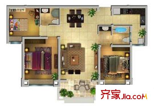 華潤中海凱旋門3室2廳2衛(wèi)2