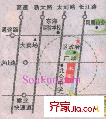 天興嘉園交通圖