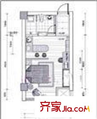 菱池小區(qū)戶型圖戶型圖 1室1廳1衛(wèi)1廚