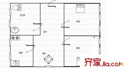 長樂新村 3室 戶型圖