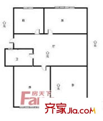 聚金家園戶型圖3室1廳1衛(wèi) 3室1廳1衛(wèi)1廚
