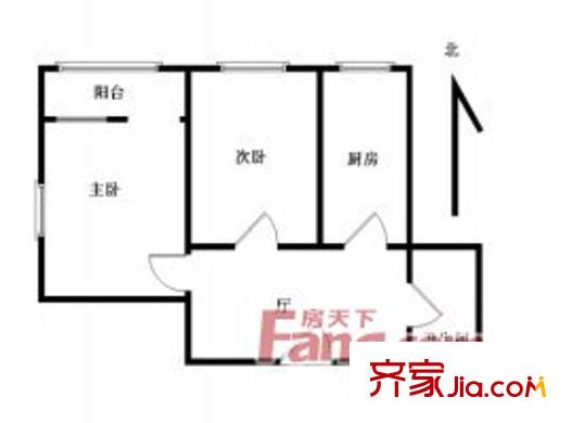 天廬宛小區(qū)戶型圖戶型圖 2室1廳1衛(wèi)1廚