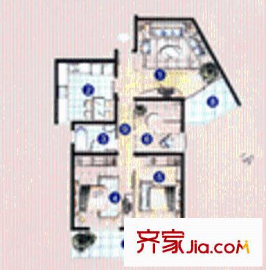 聯(lián)豐紅樓戶型圖3室2廳1衛(wèi)1廚