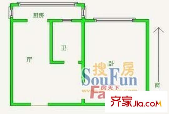東方花園一室一廳
