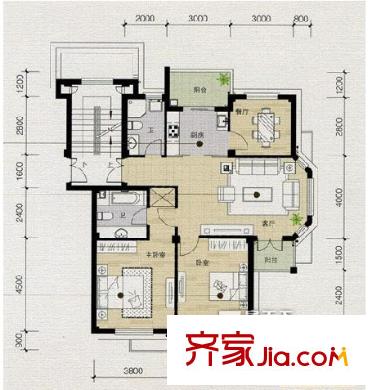 高塘公寓兩室兩廳兩衛(wèi)兩陽