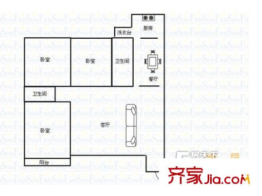 高塘公寓三室兩廳兩衛(wèi)