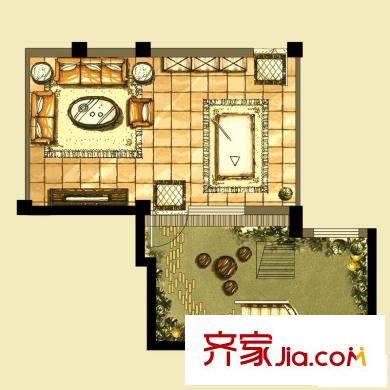 榮安花園戶型圖5#101地下室 1室1廳