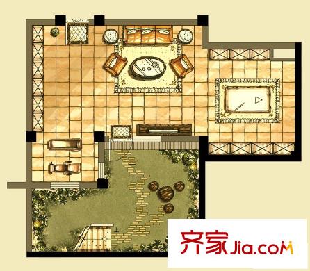 榮安花園戶型圖6#101地下室 